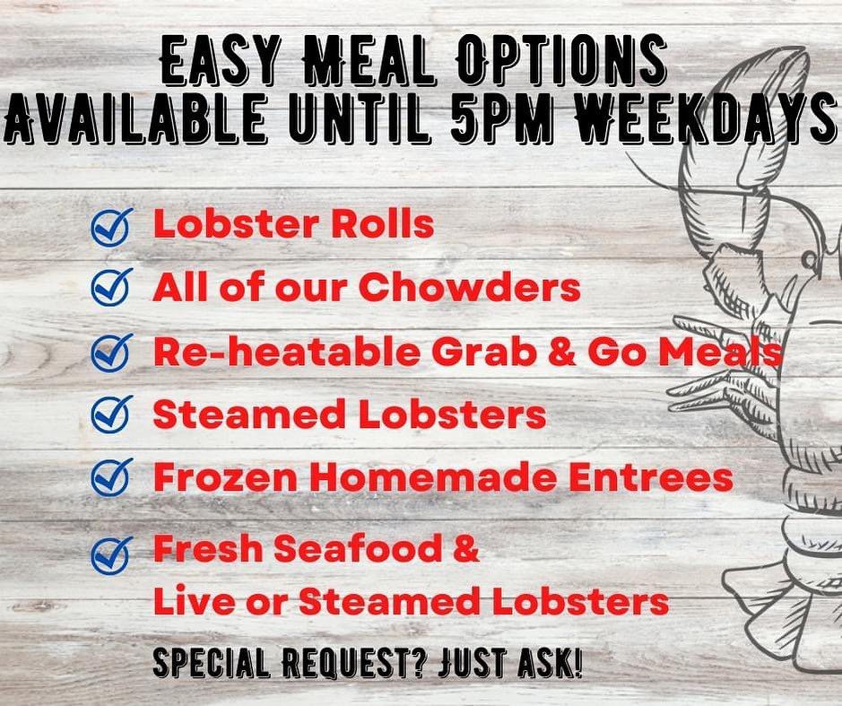 As we work toward expanding our kitchen hours, a reminder that there are plenty of great options available in the fish market until 5pm on weekdays.