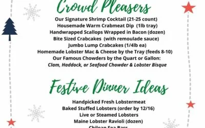 Let us help you plan the Perfect Holiday Meal. From crowd-pleasing appetizers to festive dinner ideas, we’ve got you covered! Give us a call or order online  🦪  🦞