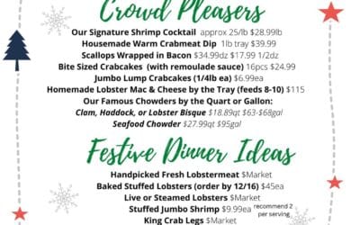 Now Accepting Holiday Orders! Give us a call or stop in to place your order: 617-328-9765  And YES, we will be open SUNDAY 12/24 for pick ups